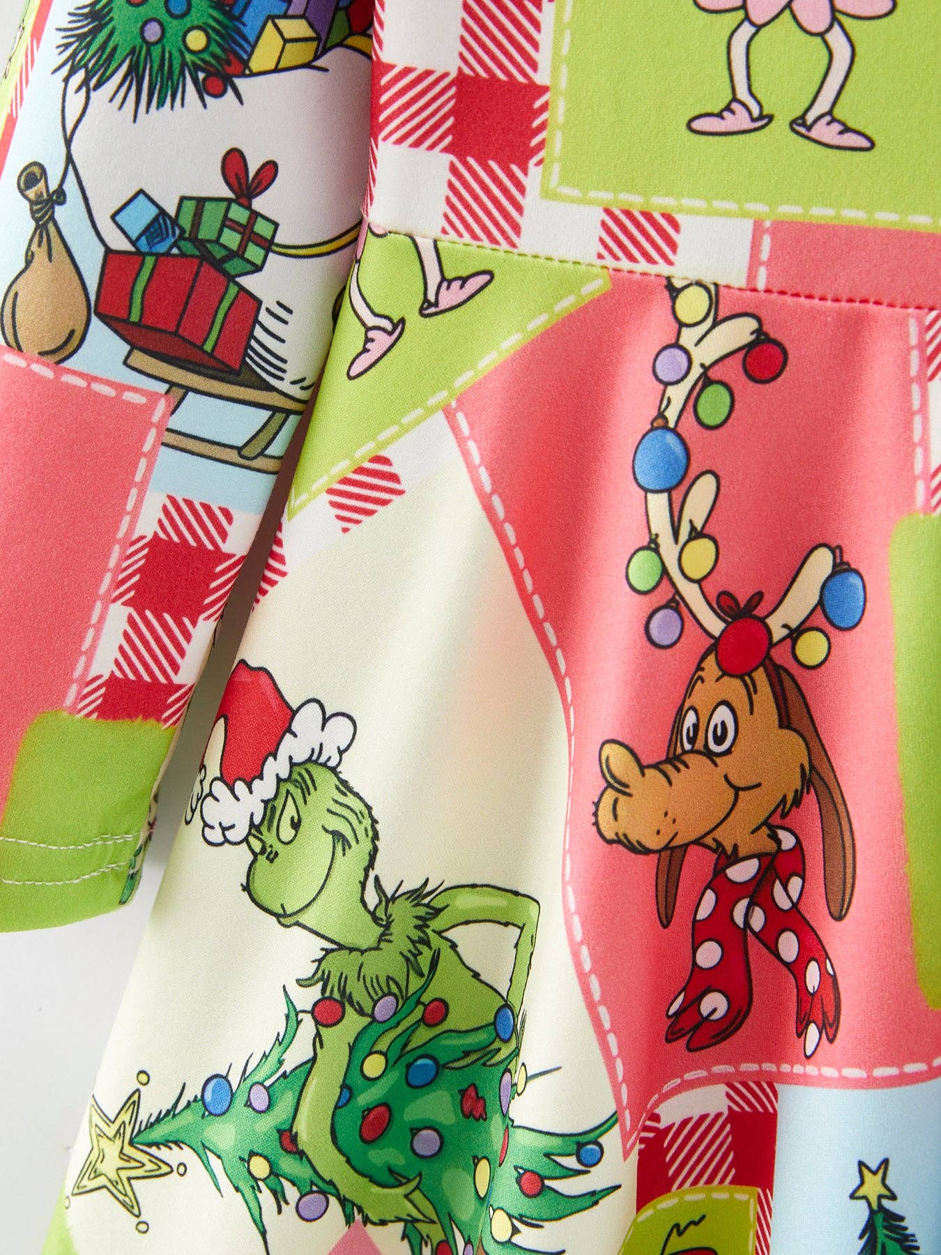 Rylee Faith Designs - Autumn Winter Character Christmas Tree Print Girls Dress-101825jb