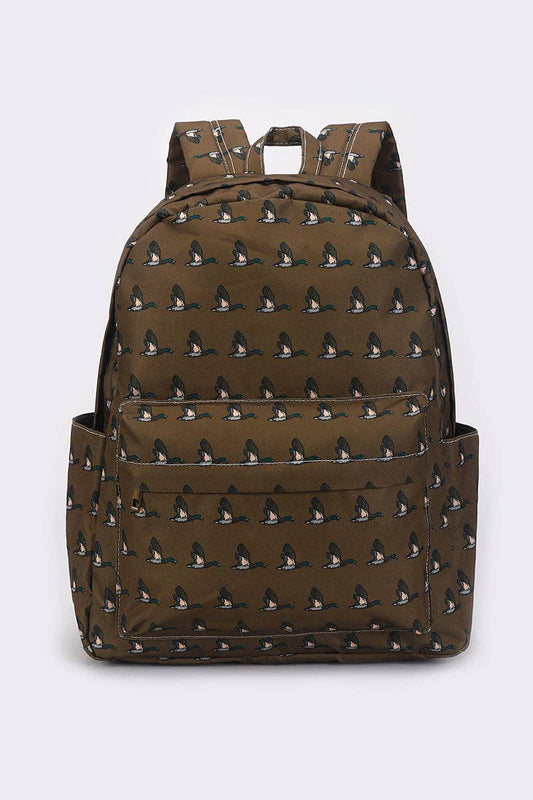 Brown Duck Printed Kids Backpack BPW-BDUK