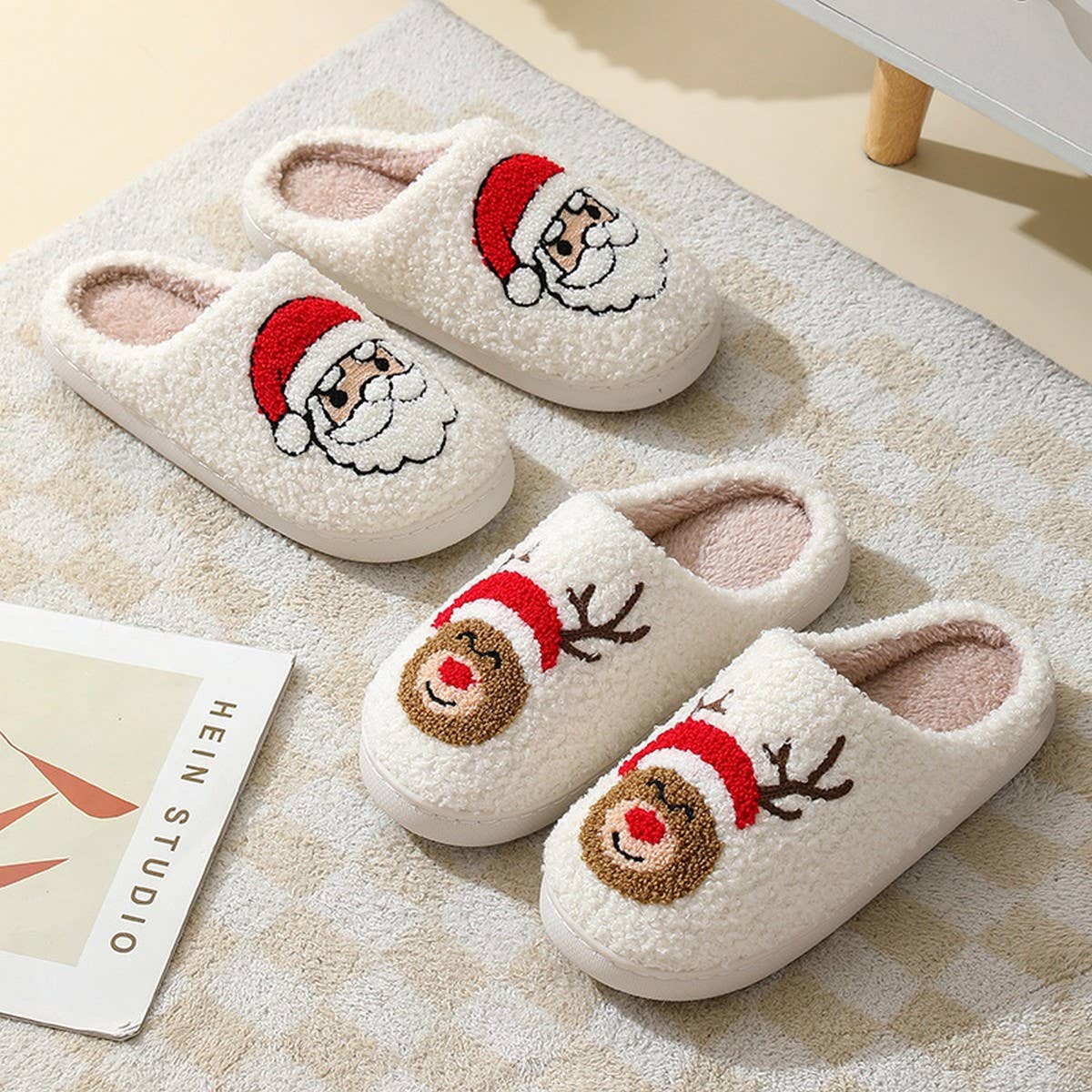 DEER PATTERNED SLIPPERS-120825br
