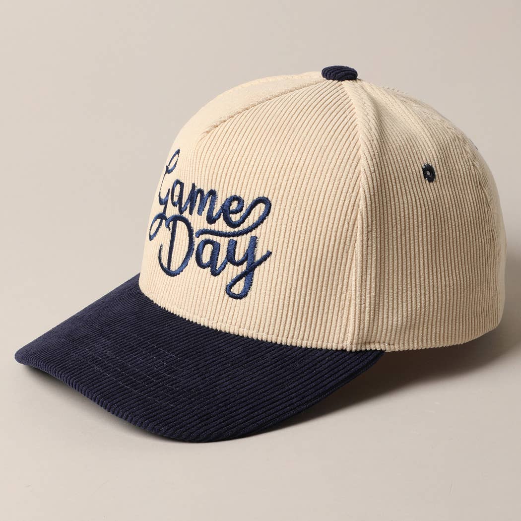 Game Day Corduroy Trucker Baseball Cap TCM003BGD