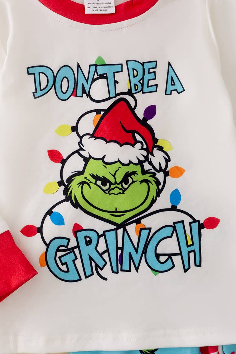 Don't be a Grinch boys pajamas set. PJG40270