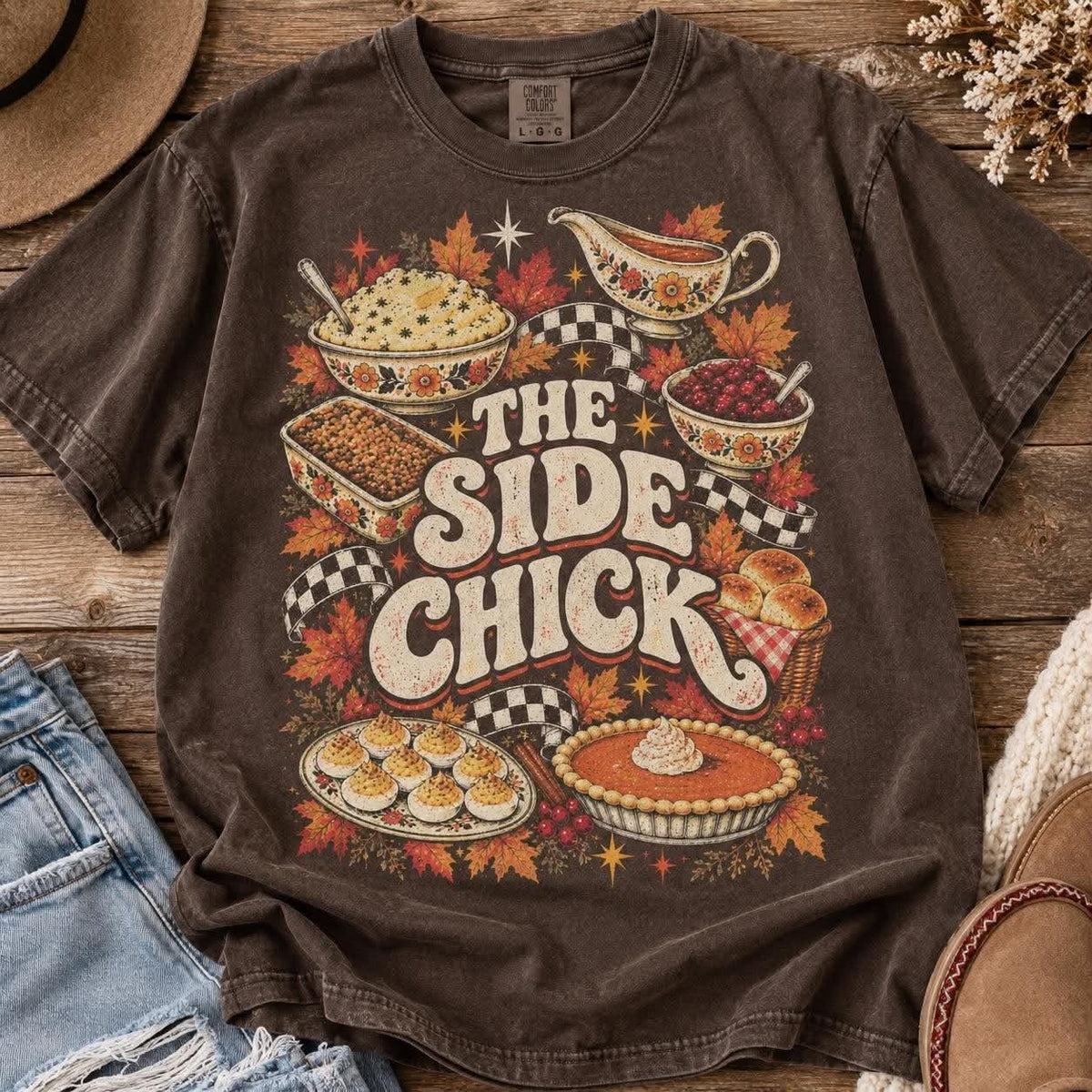THE SIDE CHICK (OVERSIZED IMAGE) 1023261-----T SHIRT------ (COLOR COMFORT) 102326KRV