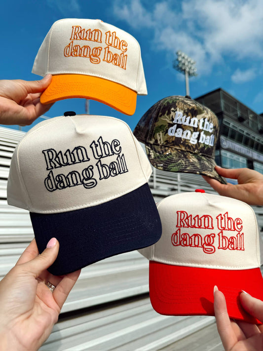 Run The Dang Ball Vintage Trucker Hat-RTDBVH