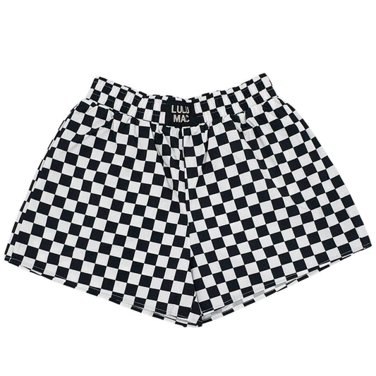 BLACK WHITE CHECKERED BOXER SHORT-BWCBS