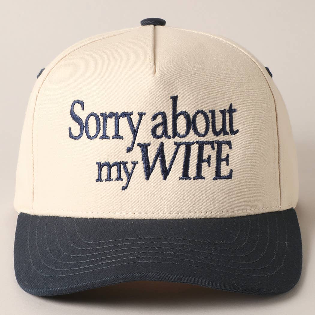 Sorry About My Wife / Husband Embroidery Cap TCM002RED