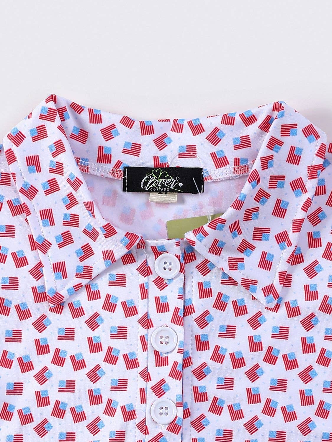 American Flag Boy Collar Shirt - AFS10