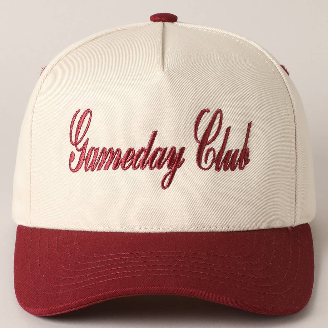 Gameday Club Embroidery Two Tone Baseball Cap TCM0002RED