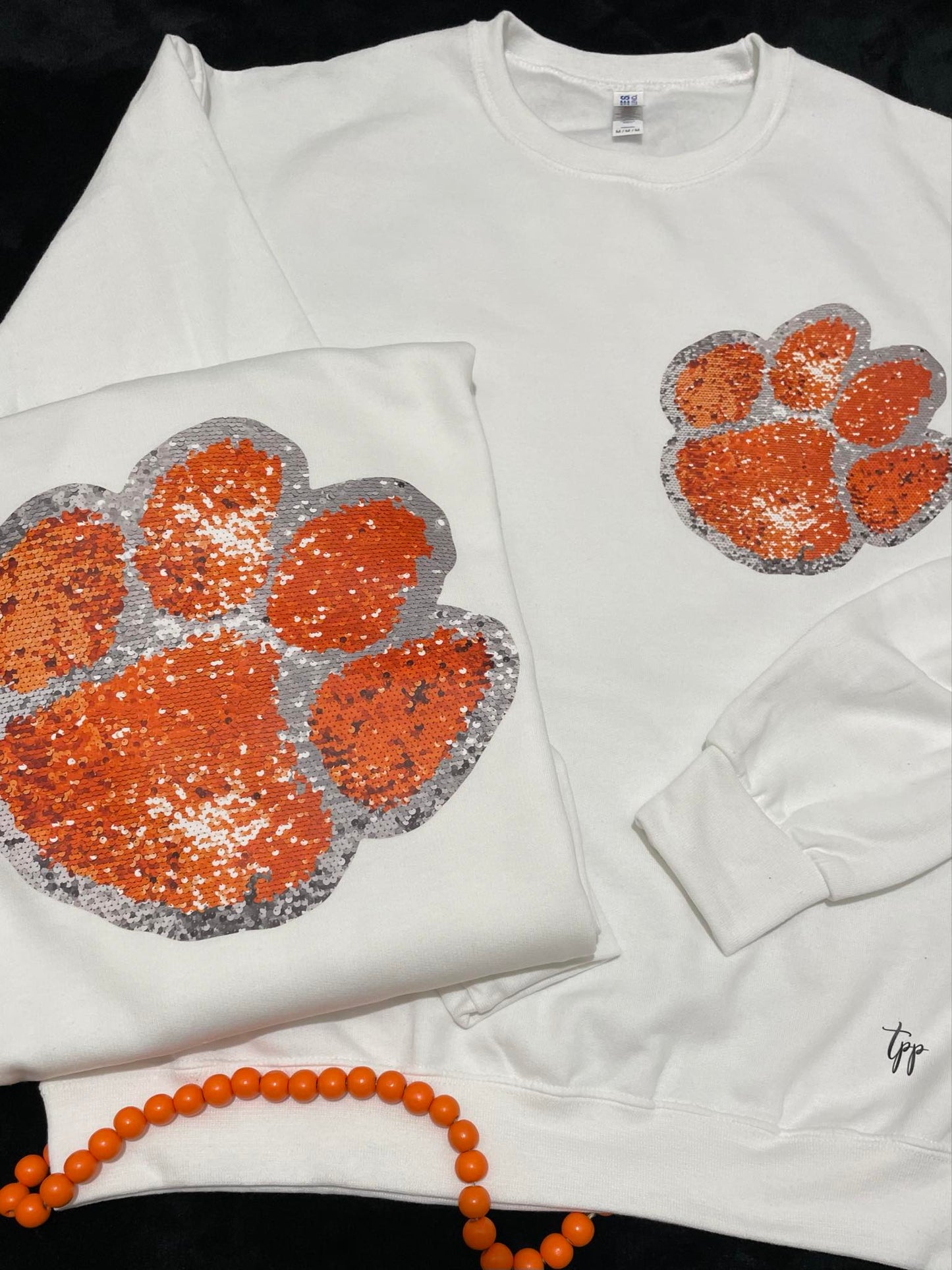 Bobcat Faux sequin paw Sweatshirt