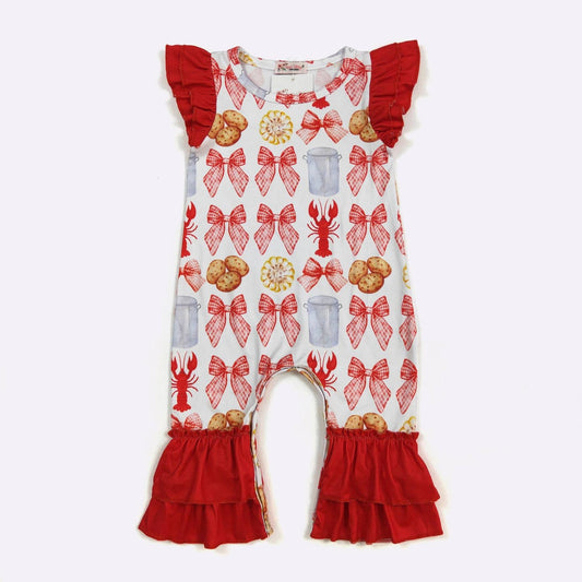 Crawfish Coquette Baby Romper 47742