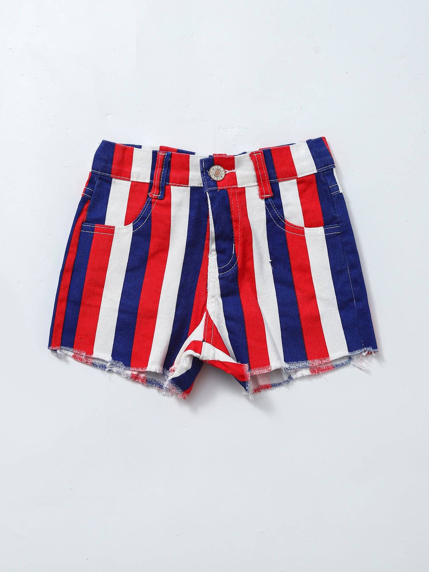 Stripes July Fourth Denim Shorts