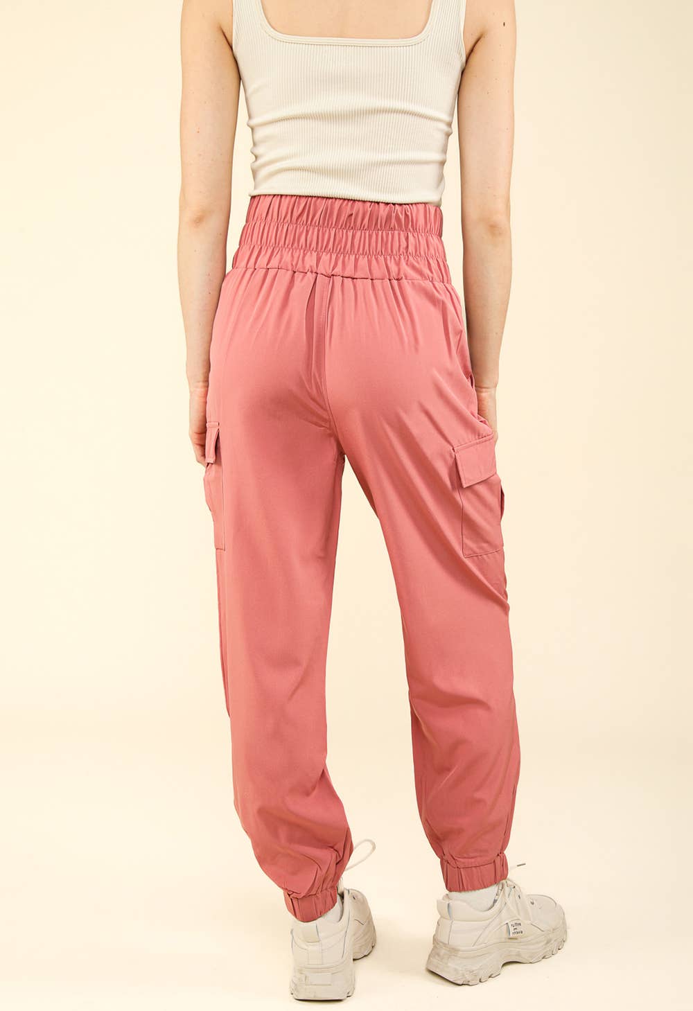 High Waisted Cargo Active Joggers w/ Pockets 1460-NPSJ