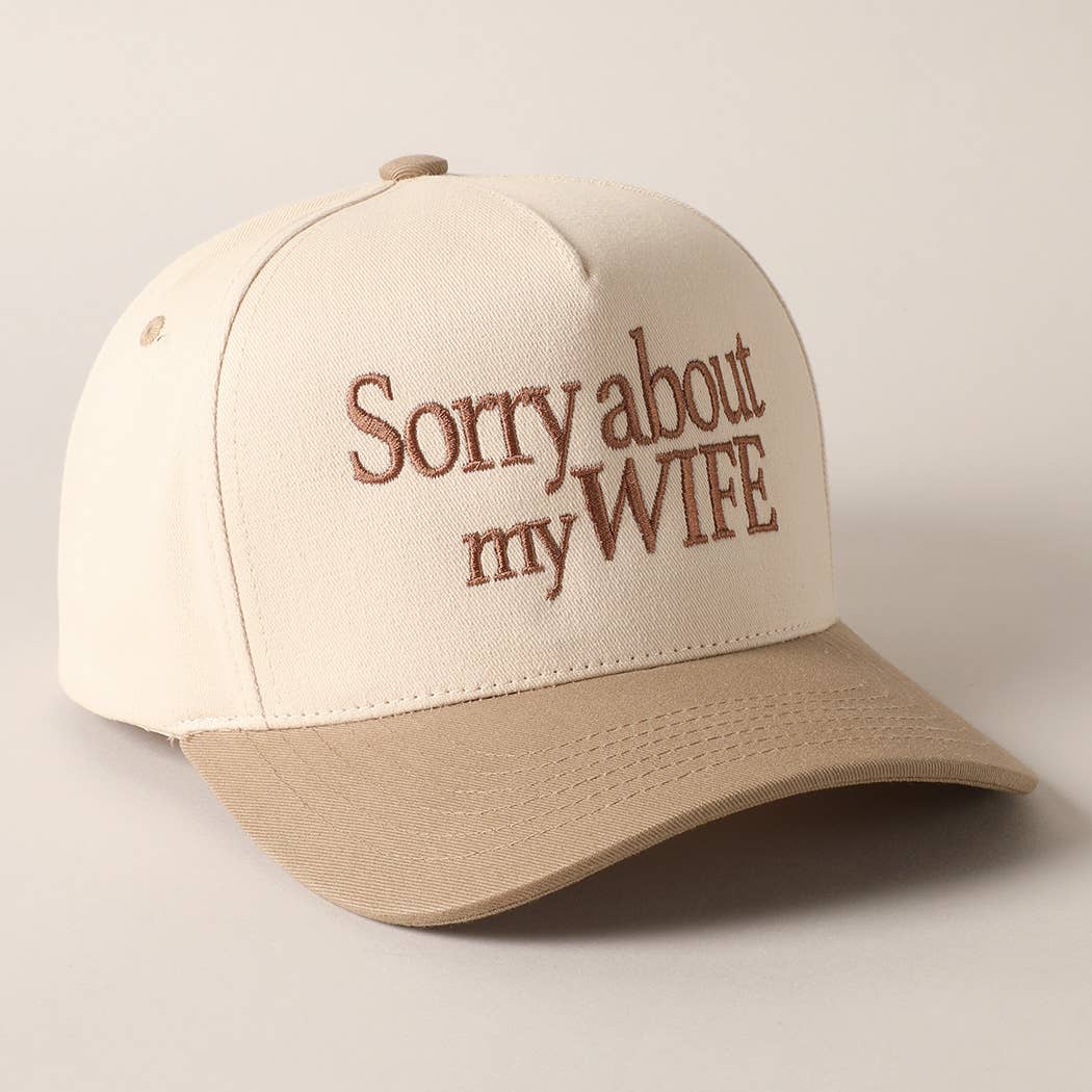 Sorry About My Wife / Husband Embroidery Cap TCM002RED