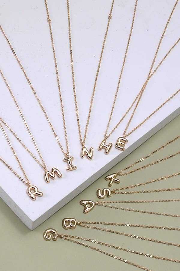 BALLOON BUBBLE PERSONALIZED INITIAL NECKLACE | 110625br