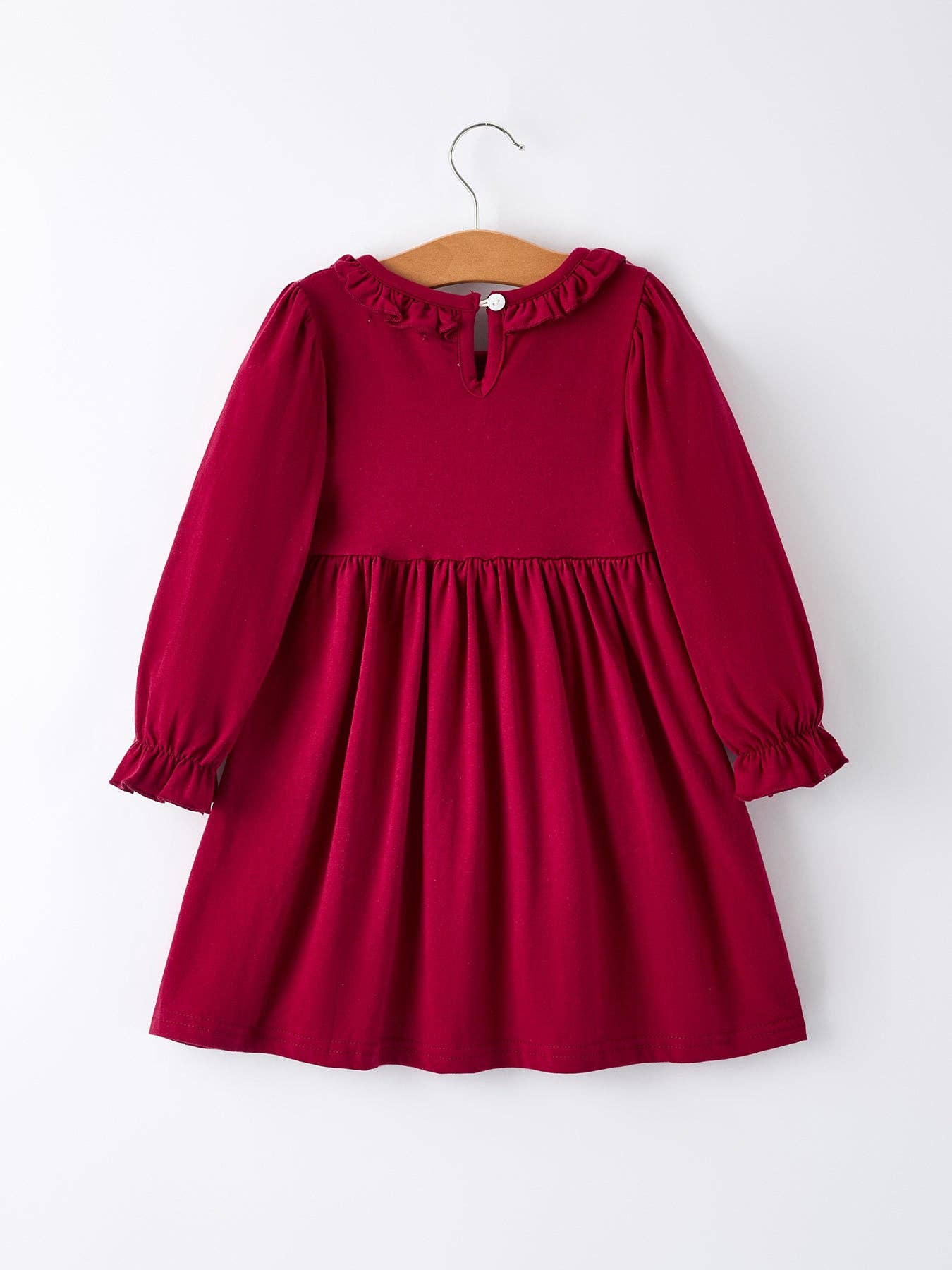 Rylee Faith Designs - Christmas Smocking Embroidered Girls Dress with Green Plaid Bow - 10.14Et