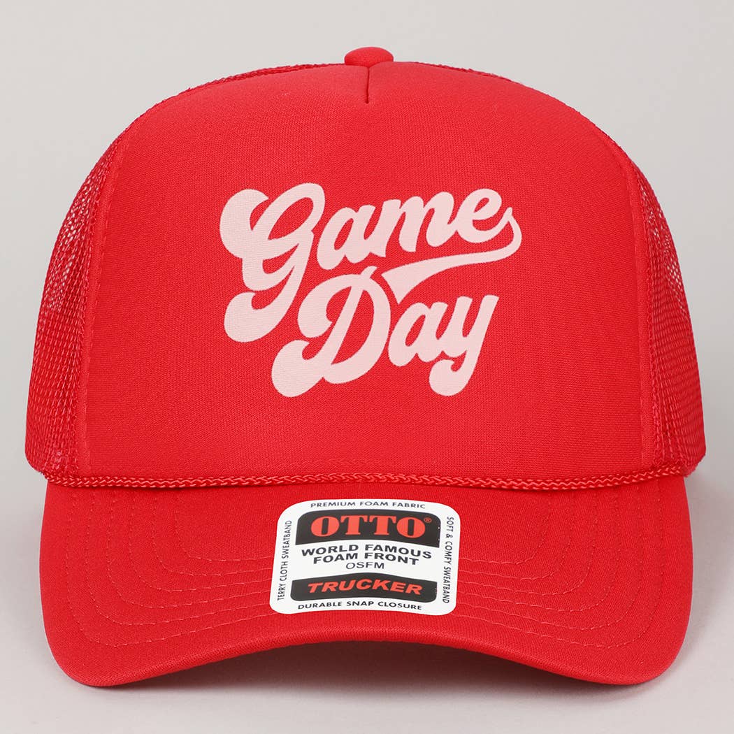 Fashion City - Game Day Lettering Logo Print Foam Trucker Hat