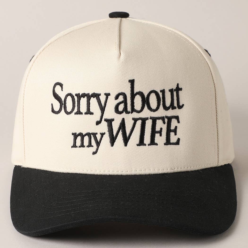 Sorry About My Wife / Husband Embroidery Cap TCM002RED