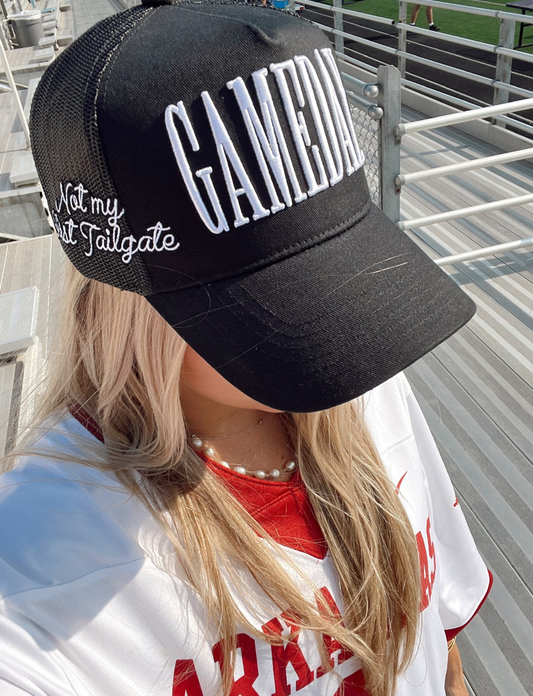- GAMEDAY. - Not My First Tailgate Vintage Trucker Hat-101125br