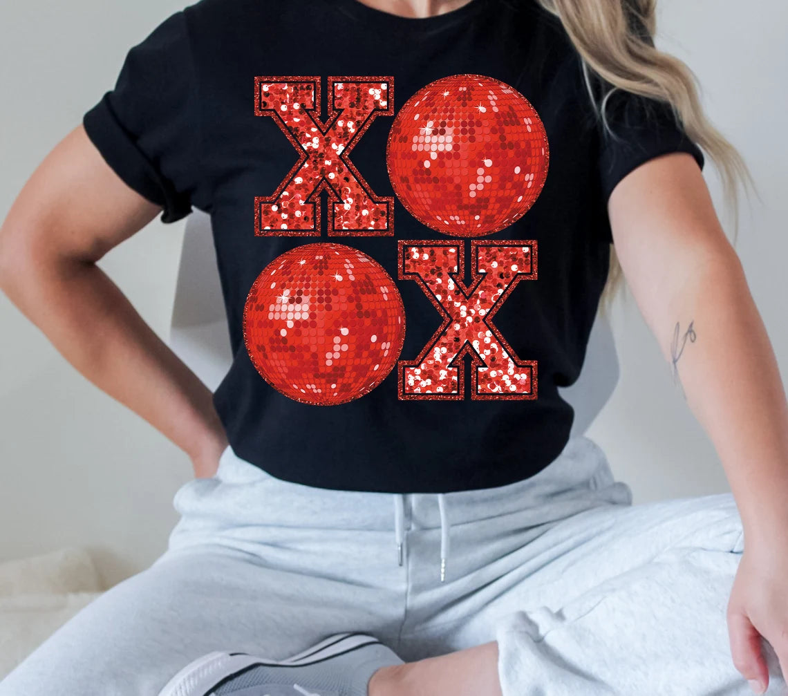 XOXO FAUX SEQUIN