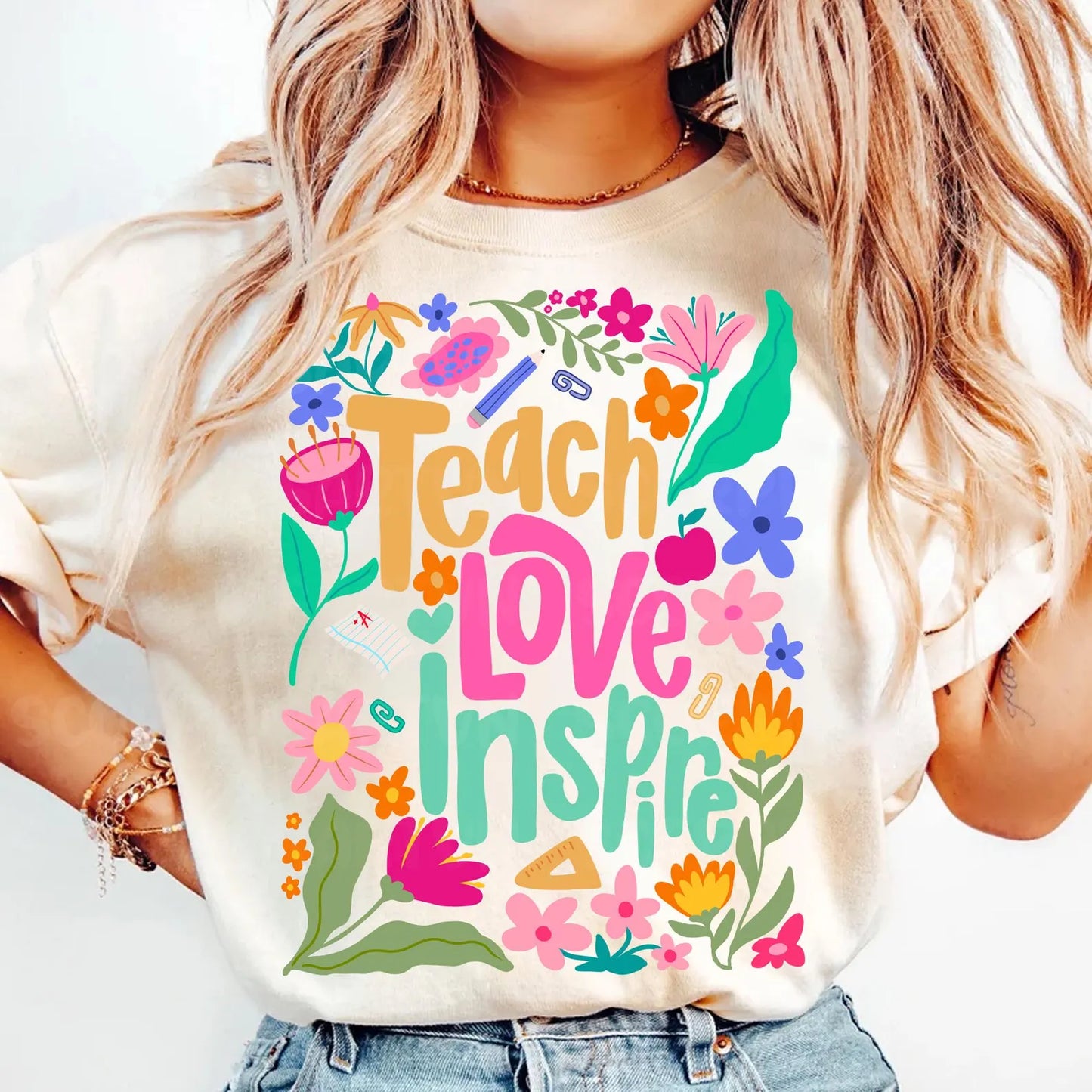 TEACH, LOVE INSPIRE T SHIRT (COLOR COMFORT) (BELLA)