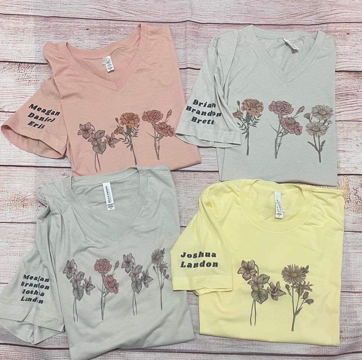 Birth month flower tee