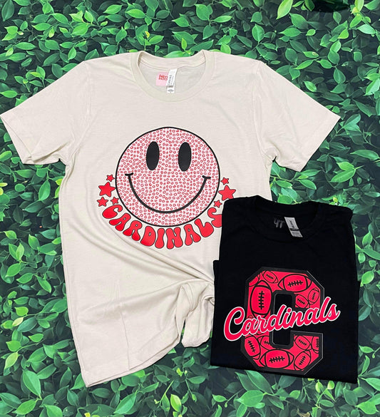 “C” football cardinals tee