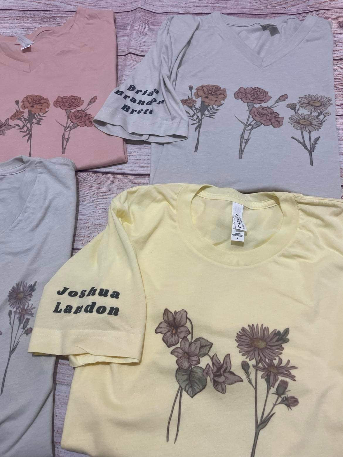 Birth month flower tee