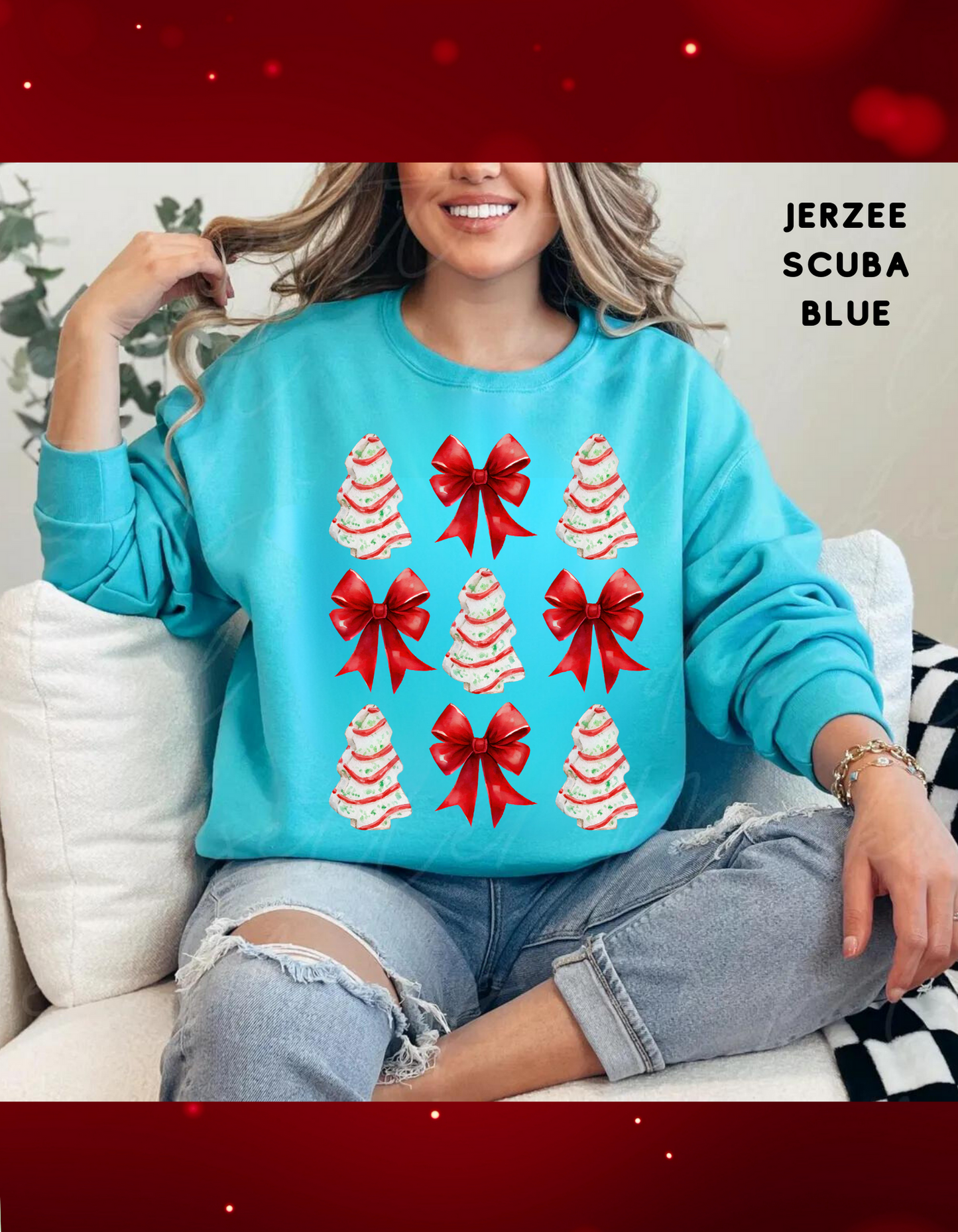 Little Debbie cakes and bows Sweatshirt Christmas ADULT SIZING ONLY