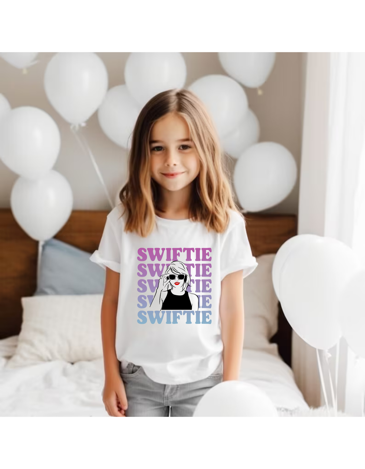 Swiftie purple to blue font T-shirt
