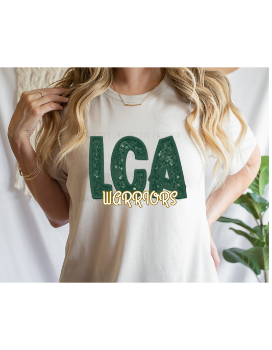 LCA Warriors Faux Embroidery