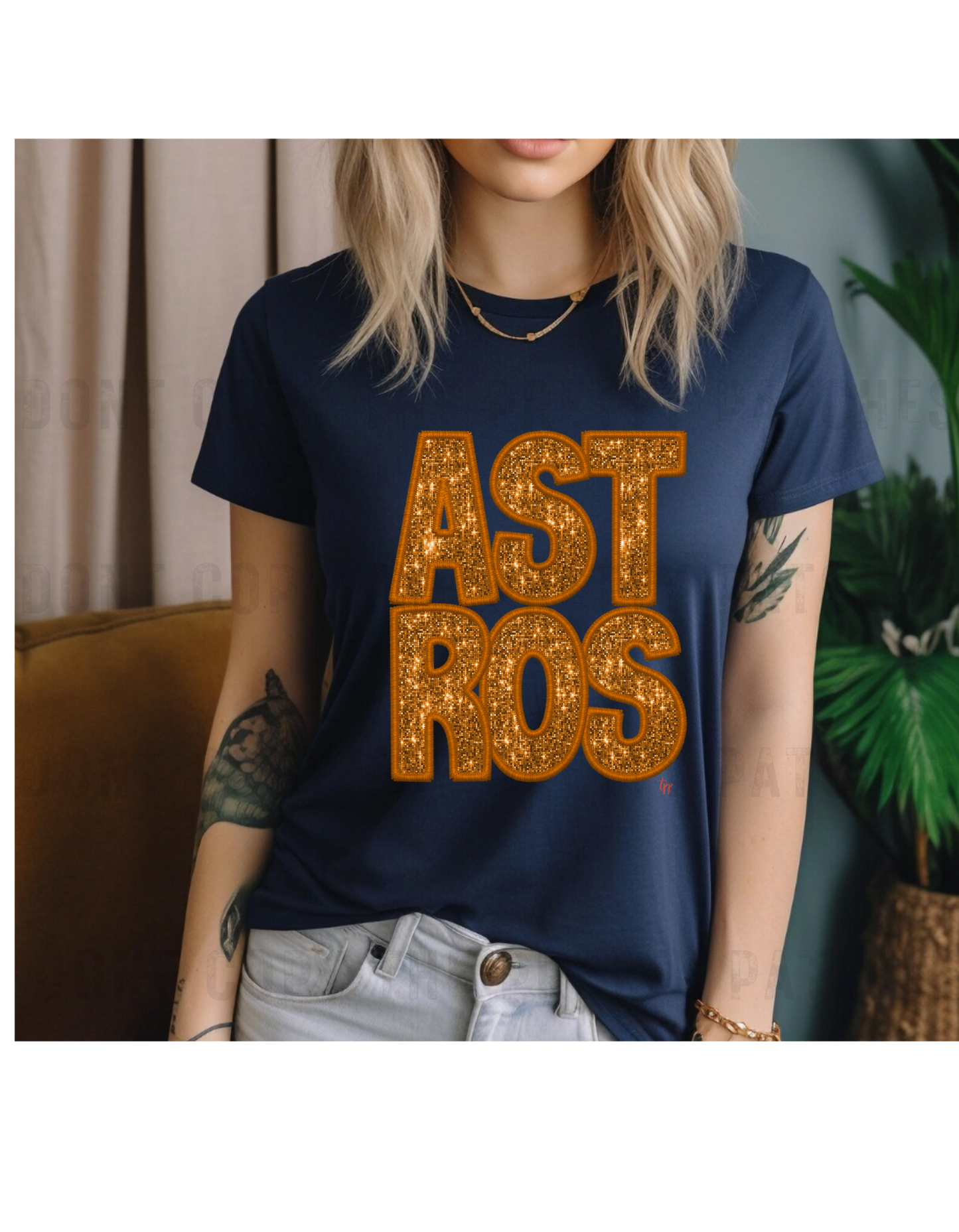 Astros faux sequin T-shirt