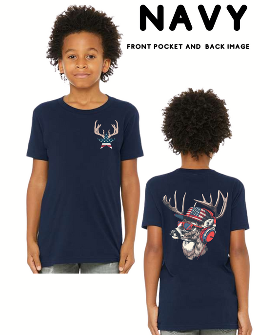 American Deer and Headphones T-Shirt