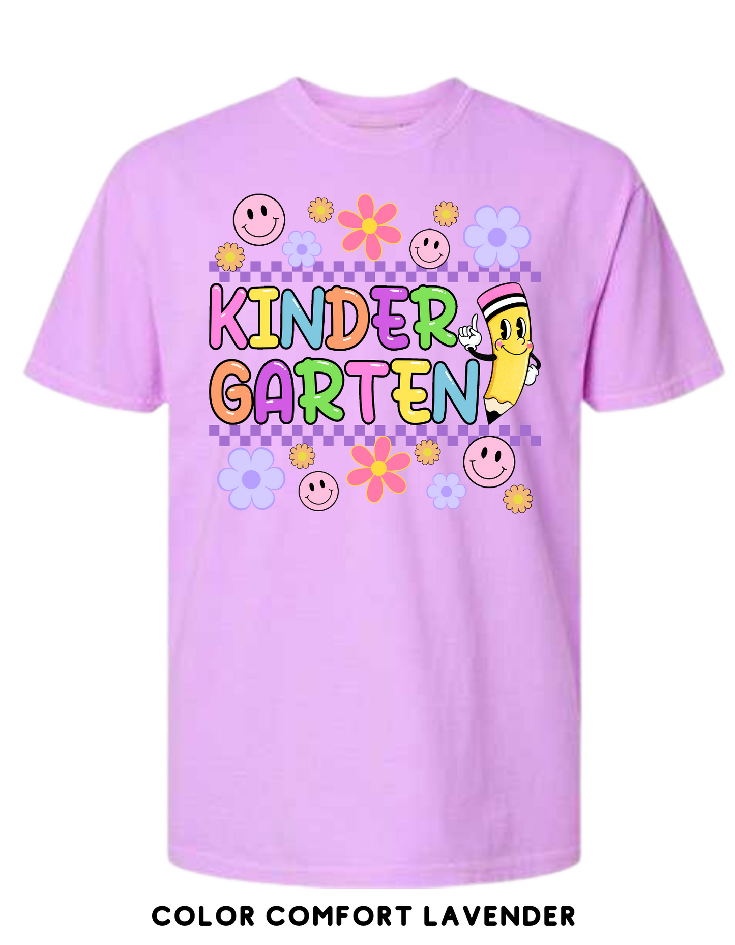 Retro "back to school" GRADE T-SHIRT YOUTH SIZES-LAVENDER