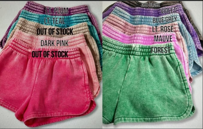 Acid Wash Shorts WITH POCKETS AWS23