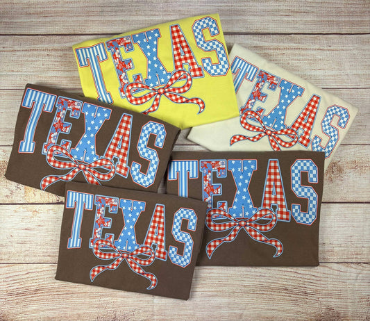 Texas with Bow - T SHIRT - (Bella)