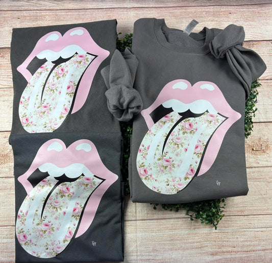 Floral Tongue - T SHIRT - (Comfort Color)