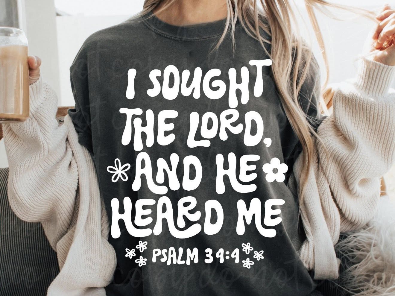 I sought the lord - design color of choice - T SHIRT- (Comfort Color/Bella)-060526jb