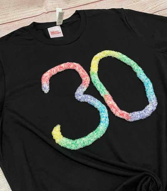 Custom 30th birthday yarn tee